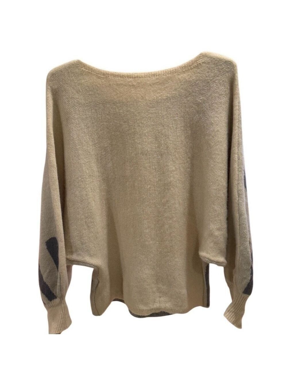 Shein Abstract Batwing Sleeve Sweater Medium - Picture 3 of 9